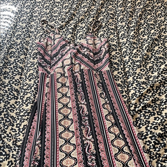 Derek Heart Pink and Black Maxi Dress - Picture 6 of 6